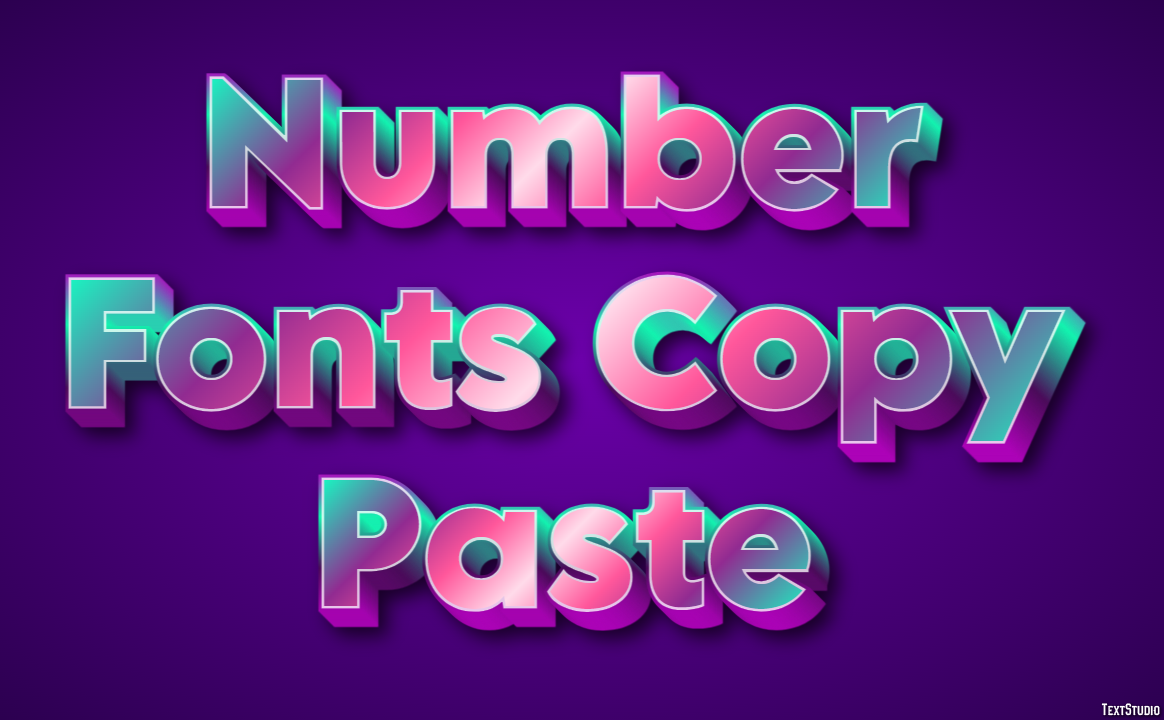 Number Fonts Copy Paste Metin Efekti