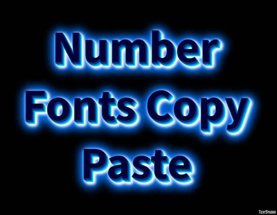 Number Fonts Copy Paste Effetto testo
