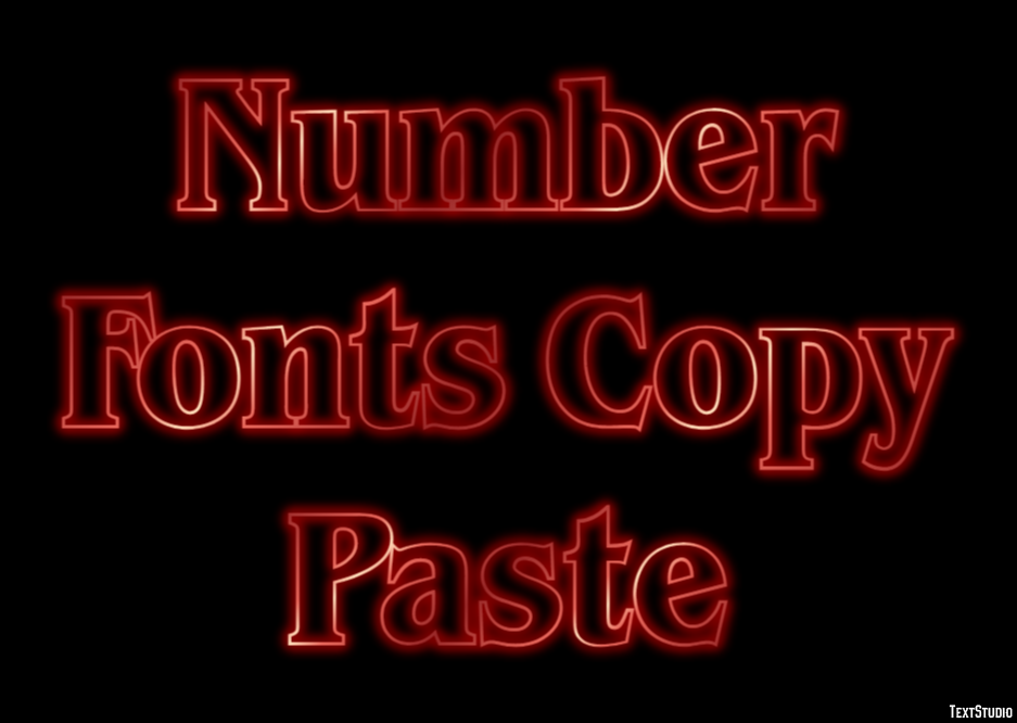 Number Fonts Copy Paste Metin Efekti