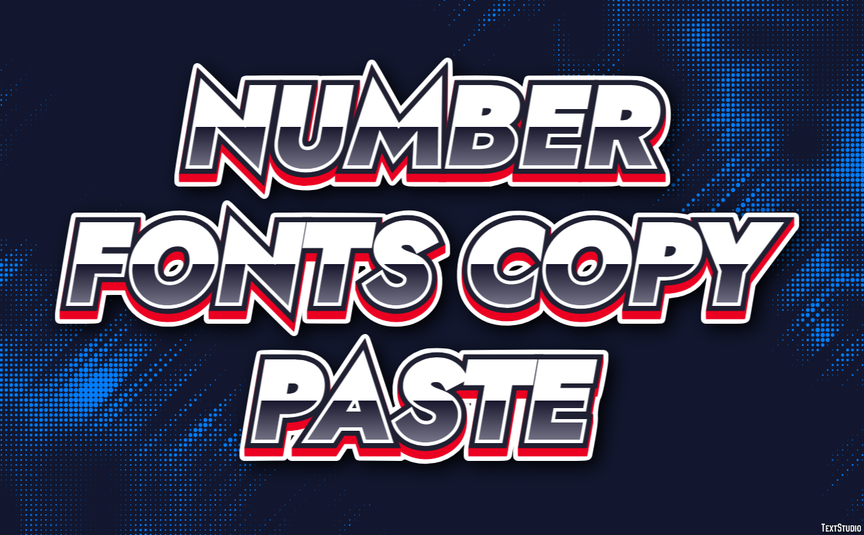 Number Fonts Copy Paste Metin Efekti