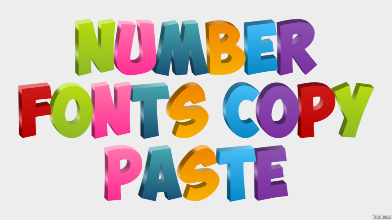 Number Fonts Copy Paste Metin Efekti