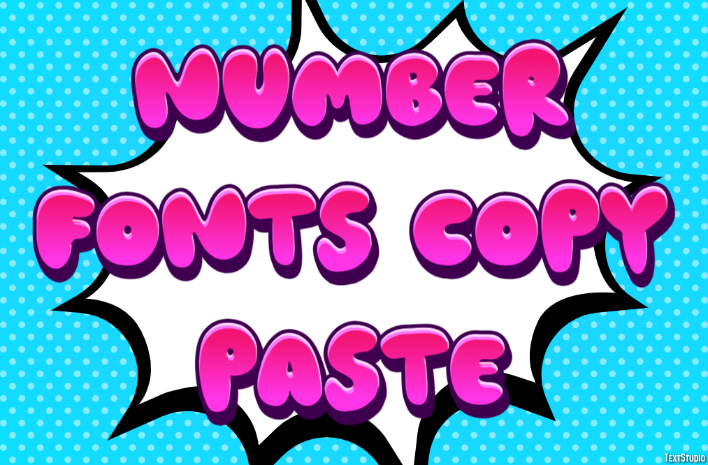 Number Fonts Copy Paste Metin Efekti