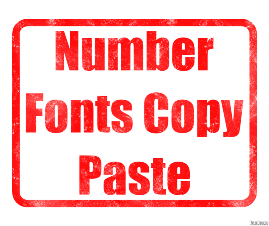 Number Fonts Copy Paste Metin Efekti