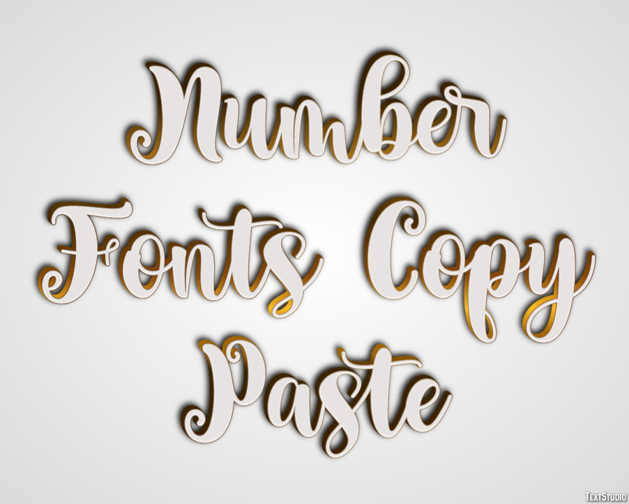 Number Fonts Copy Paste Effetto testo