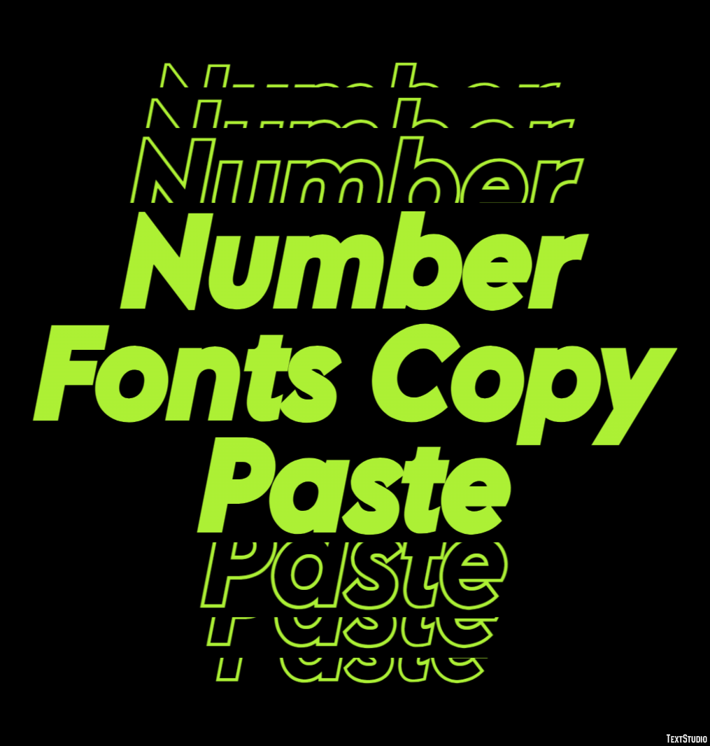 Number Fonts Copy Paste Texteffekt