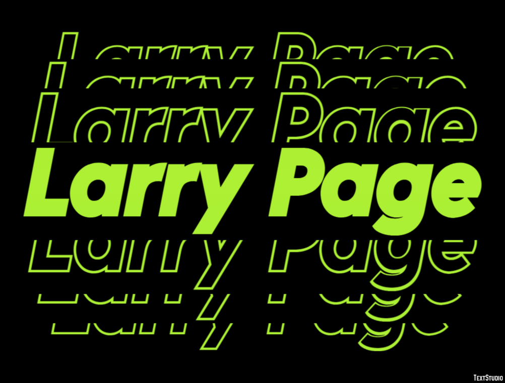 Larry Page Effetto testo