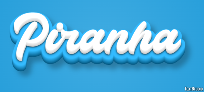 Piranha Text Effect
