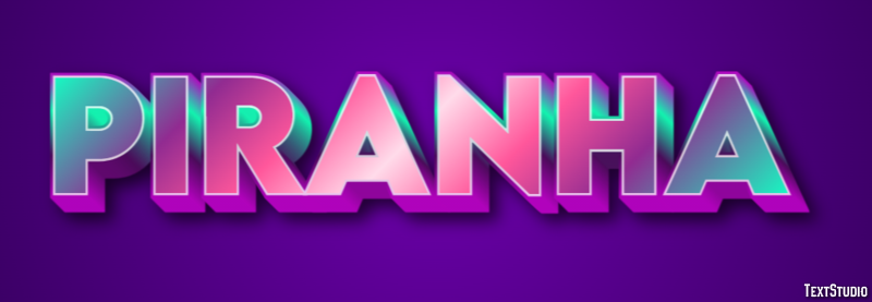 Piranha Text Effect