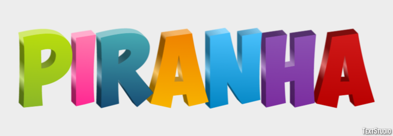 Piranha Text Effect