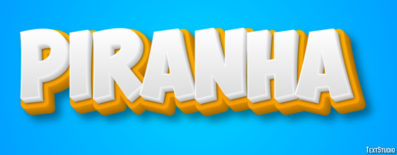 Piranha Text Effect