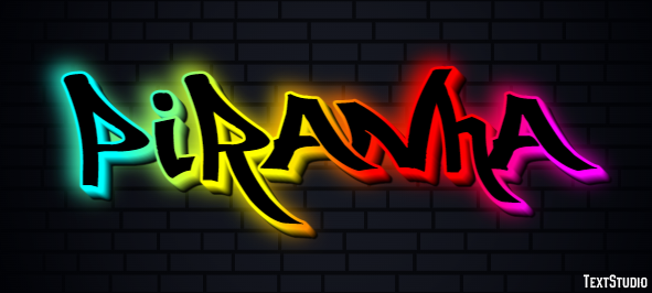 Piranha Text Effect