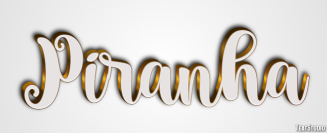 Piranha Text Effect