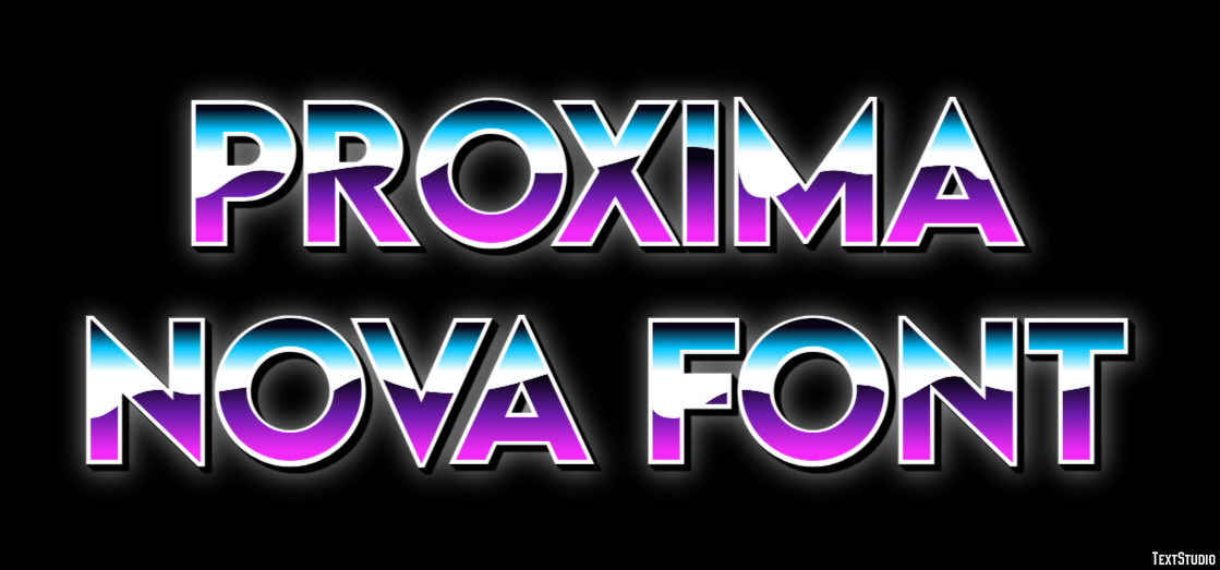 Proxima Nova Font Efecto de Texto