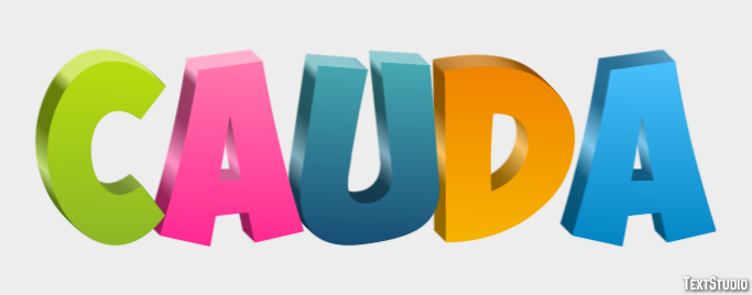 Cauda Efeito de texto