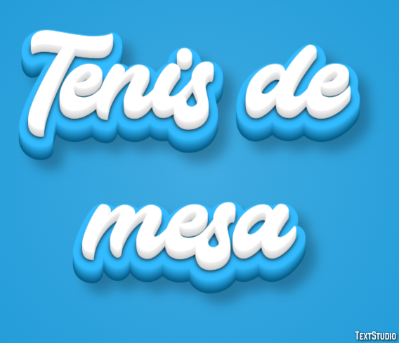 Tenis de mesa Efecto de texto