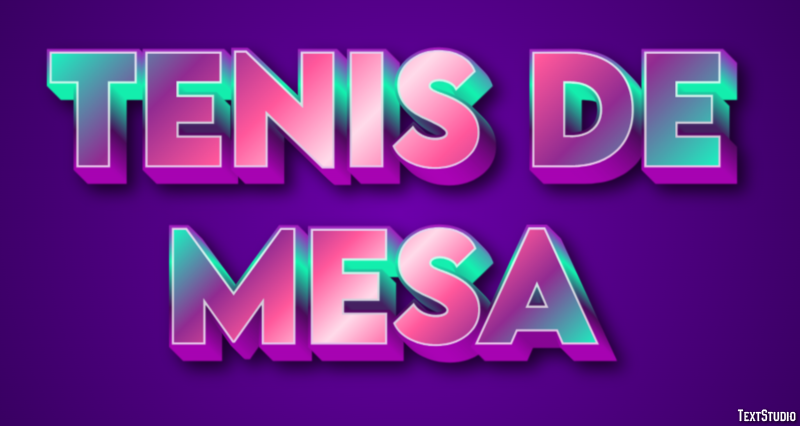 Tenis de mesa Efecto de texto