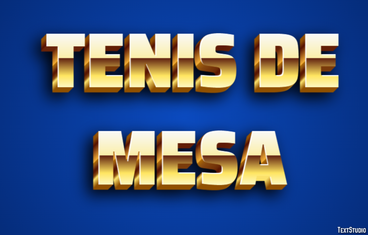 Tenis de mesa Efecto de texto