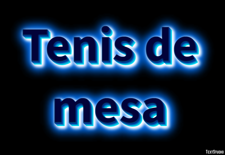 Tenis de mesa Efecto de texto