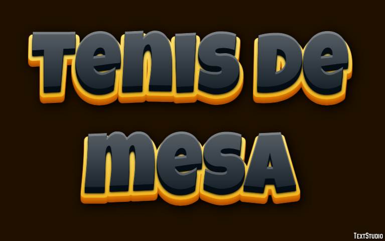 Tenis de mesa Efecto de texto