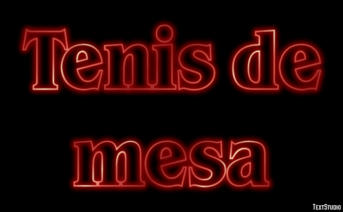 Tenis de mesa Efecto de texto