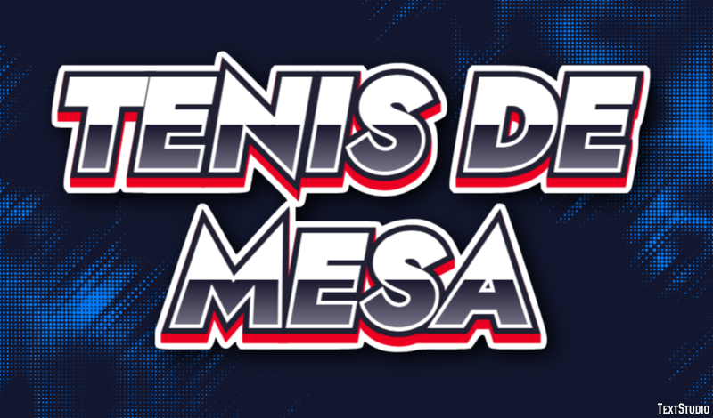 Tenis de mesa Efecto de texto