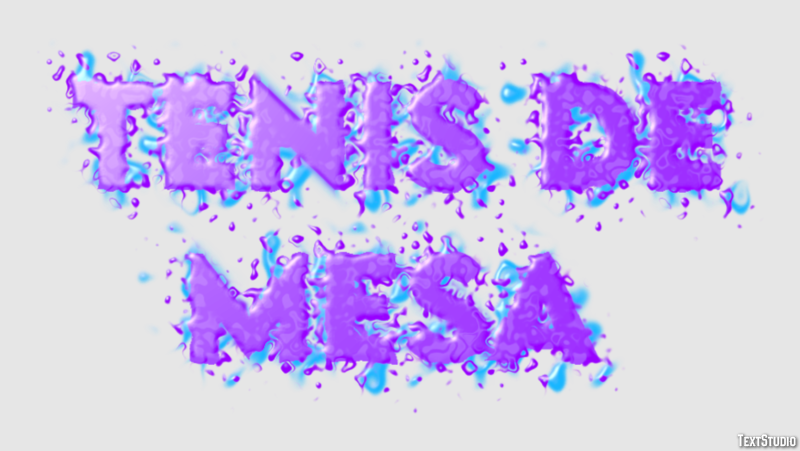 Tenis de mesa Efecto de texto