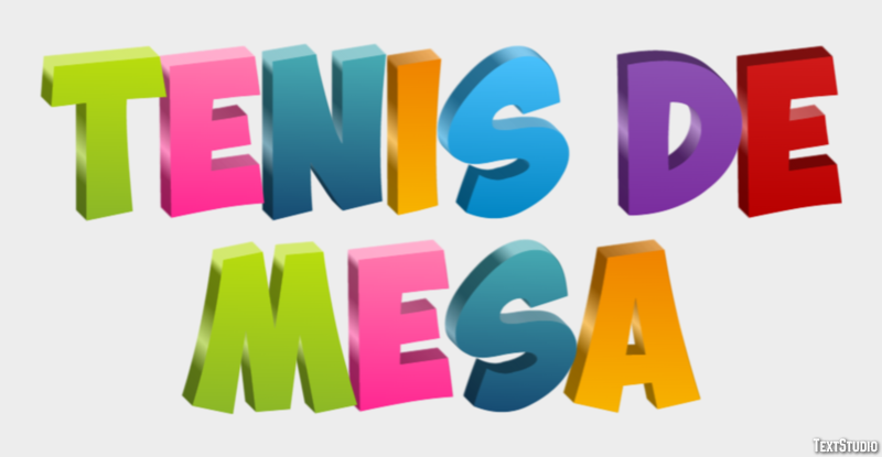 Tenis de mesa Efecto de texto