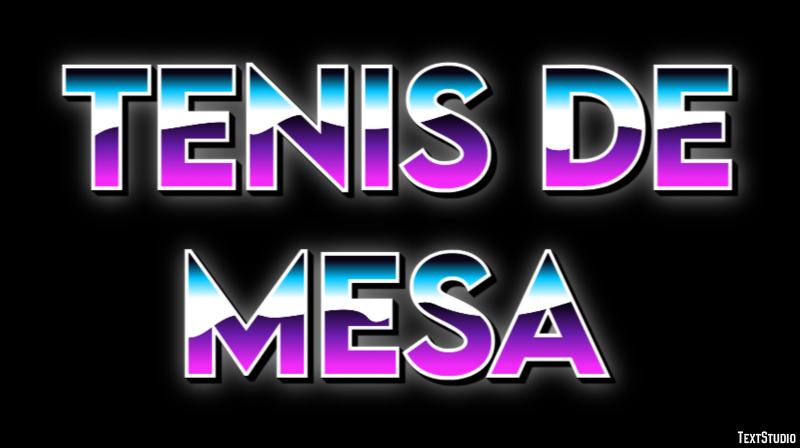 Tenis de mesa Efecto de texto