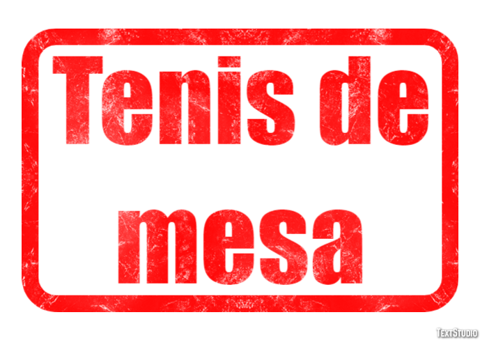 Tenis de mesa Efecto de texto