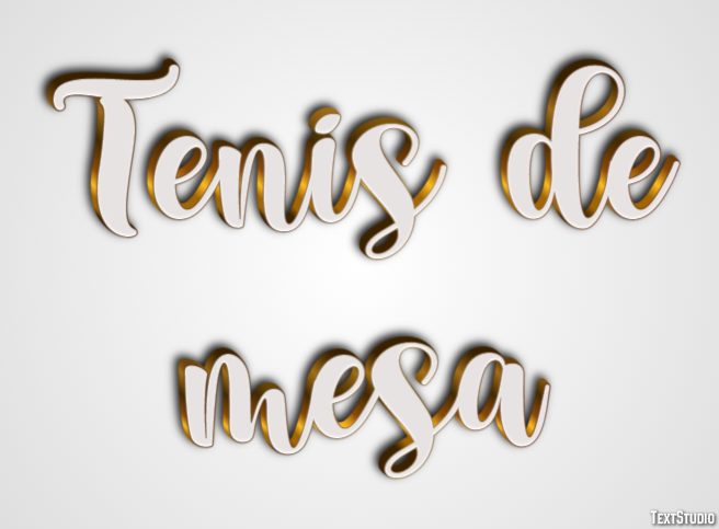 Tenis de mesa Efecto de texto