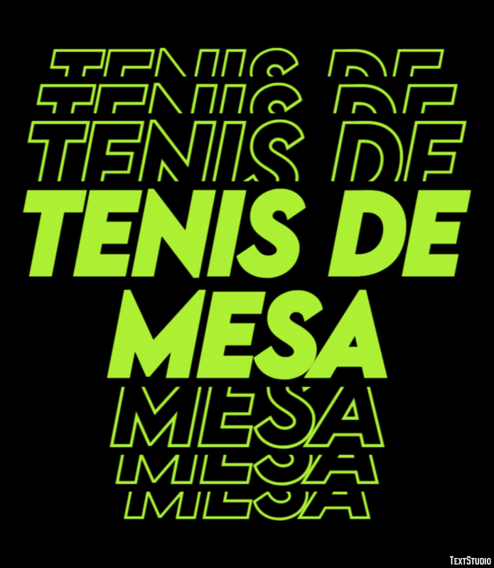 Tenis de mesa Efecto de texto