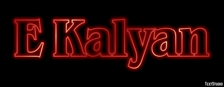 E Kalyan Effetto testo