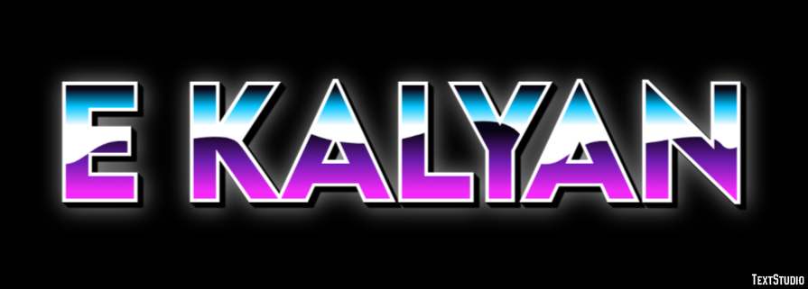E Kalyan Effetto testo