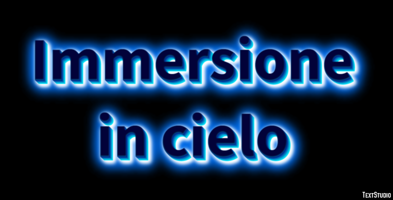 Immersione in cielo Effetto testo