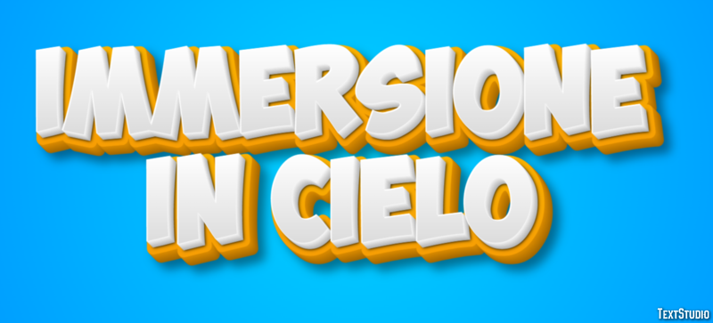 Immersione in cielo Efecto de Texto