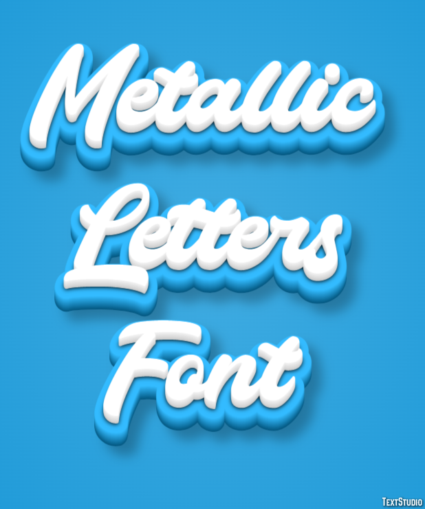 Metallic Letters Font Efekt tekstowy