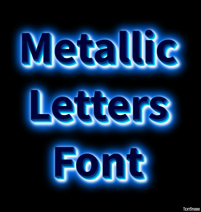 Metallic Letters Font Efekt tekstowy
