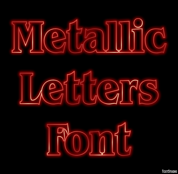 Metallic Letters Font Efekt tekstowy