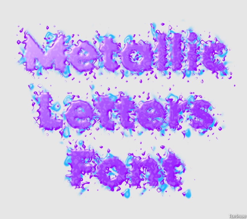 Metallic Letters Font Efekt tekstowy
