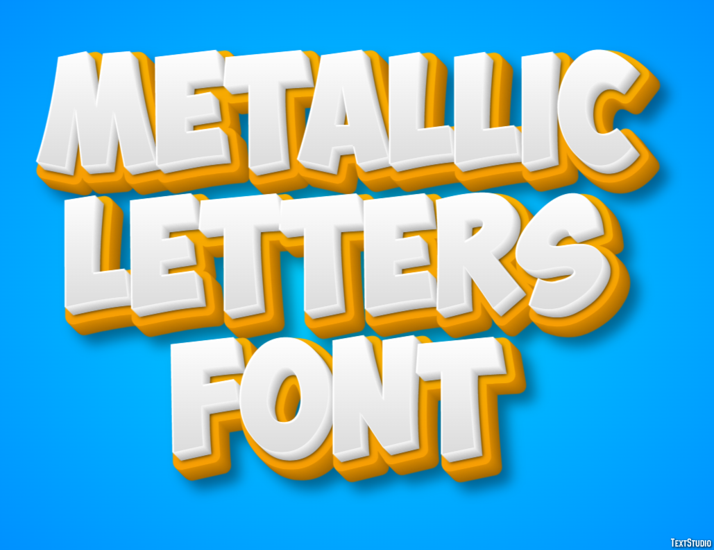 Metallic Letters Font Efekt tekstowy