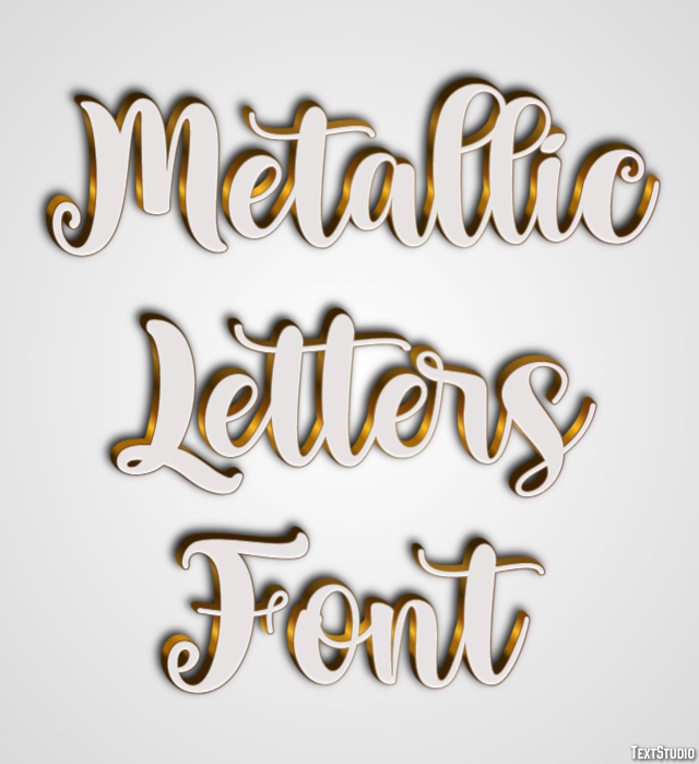 Metallic Letters Font Efekt tekstowy
