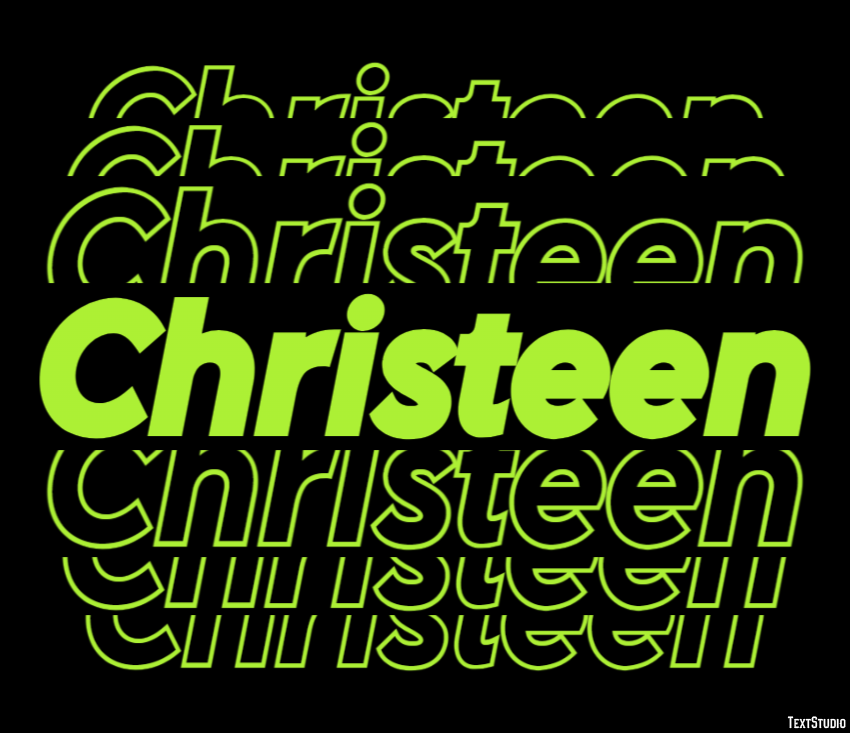 Christeen Text Effect