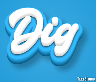 Dig Text effect