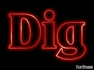 Dig Text effect