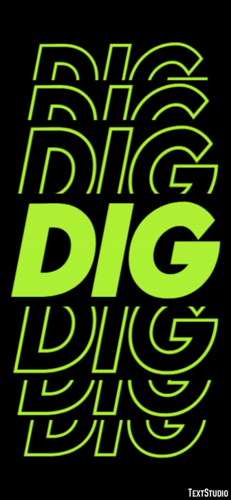 Dig Text Effect
