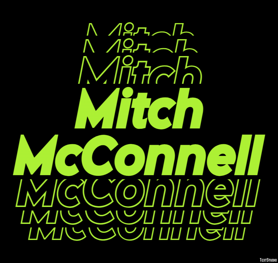 Mitch McConnell Text Effect
