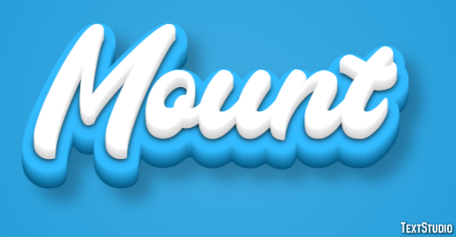 Mount Эффект текста