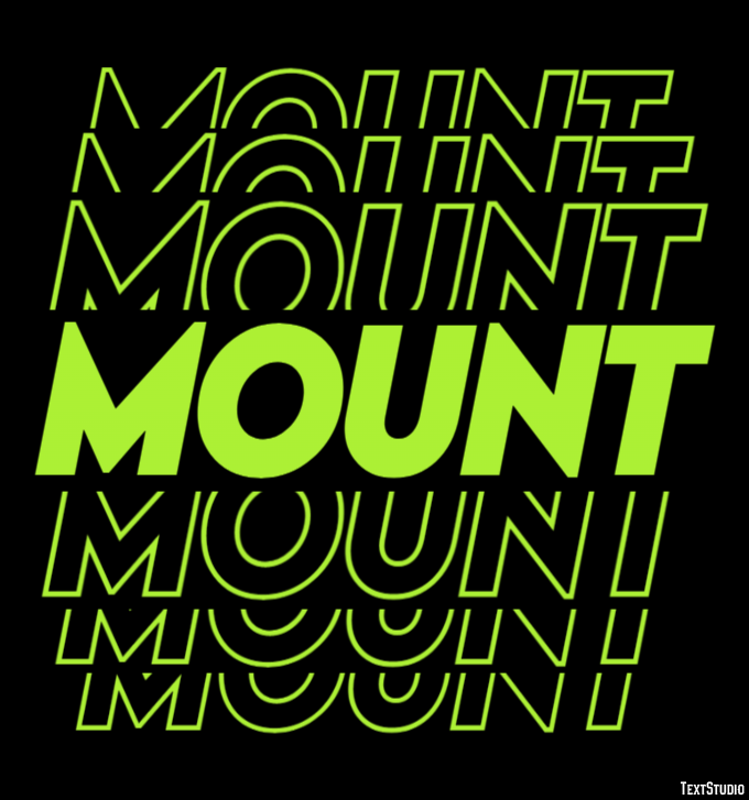 Mount Эффект текста