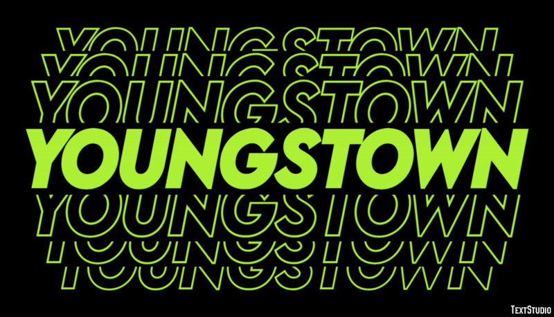 Youngstown Efeito de texto