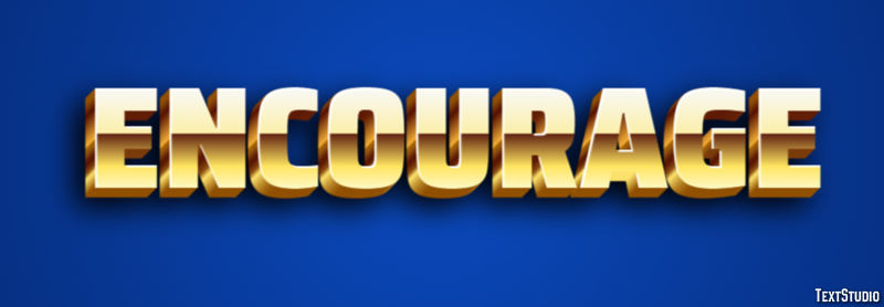 Encourage Efeito de texto